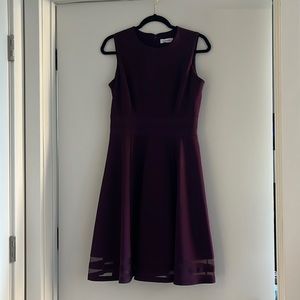 Calvin Klein Purple Fit & Flare Dress